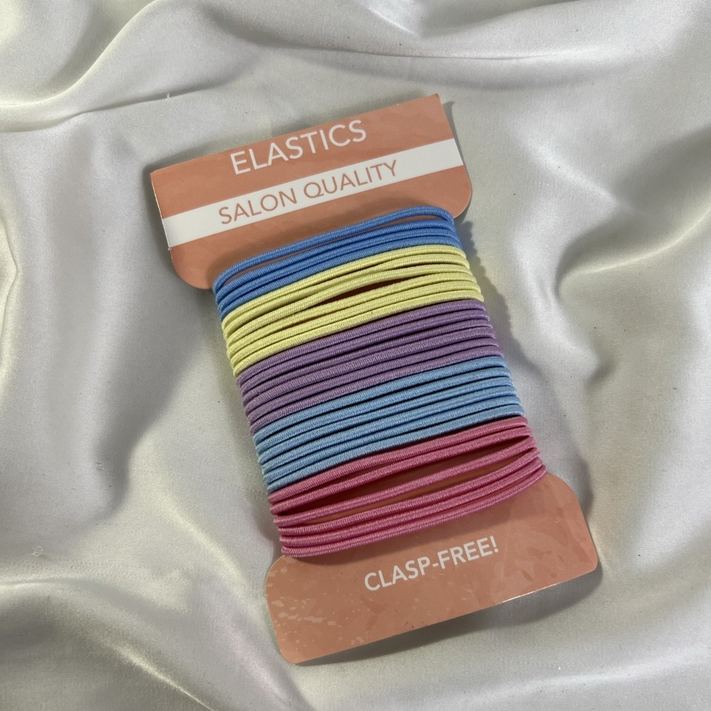 Elastics Salon Quality Clasp-Free Multicolor Ponytail Hair Bands‎ Ties New